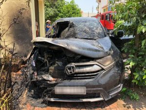 cháy xe Honda CR-V